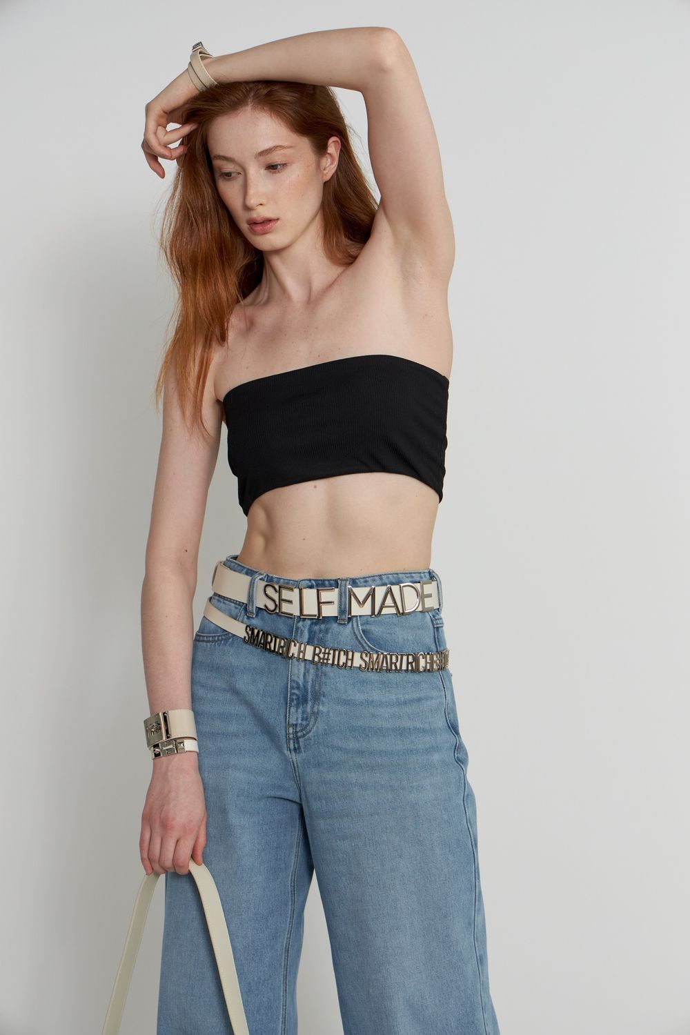 ШИРОКИЙ РЕМЕНЬ НА КОБУРНЫХ КНОПКАХ SELFMADE MILK