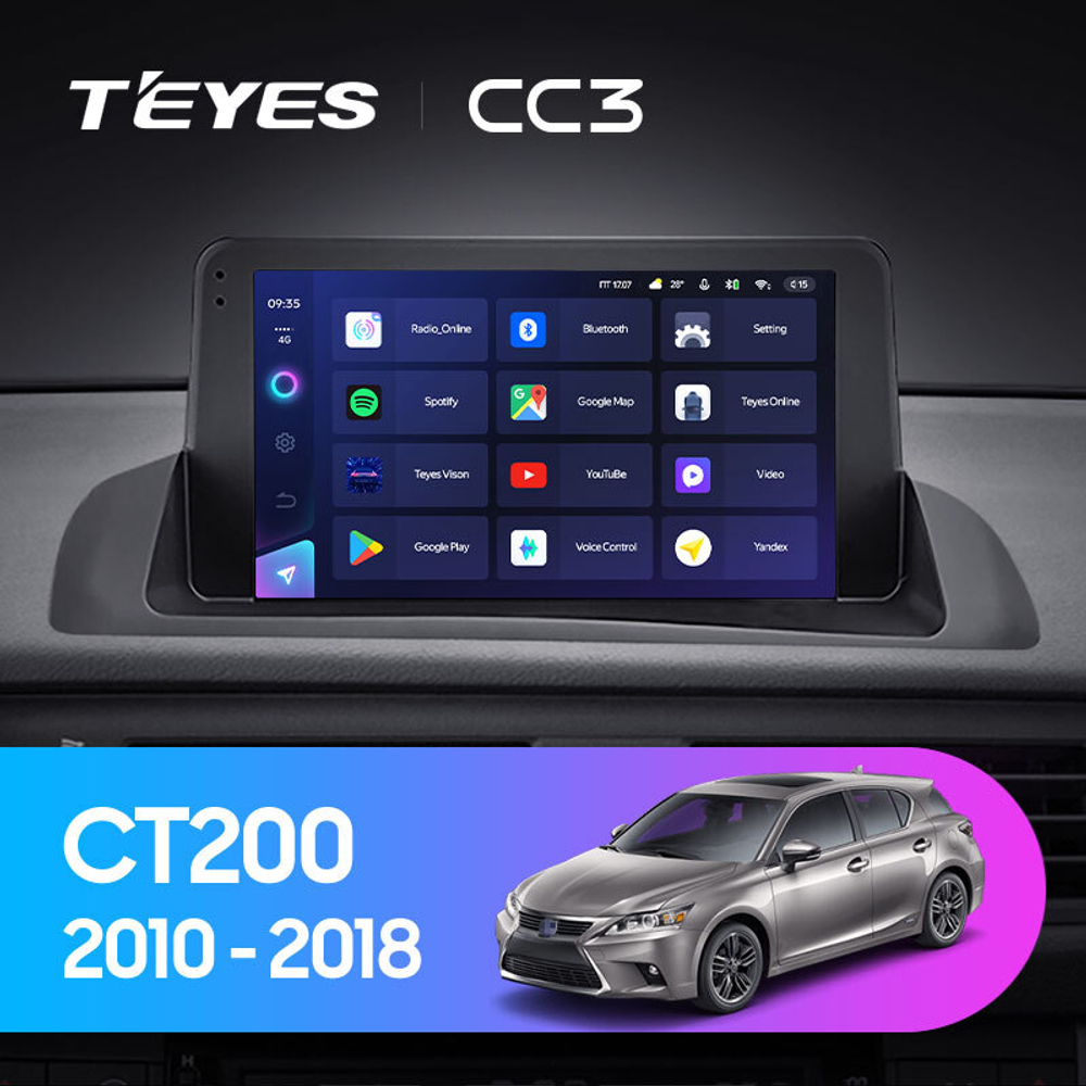 Teyes CC2L Plus 9" для Lexus CT 200 2010-2018