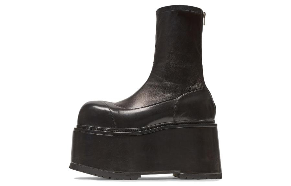 BALMAIN Platform Leather Boots