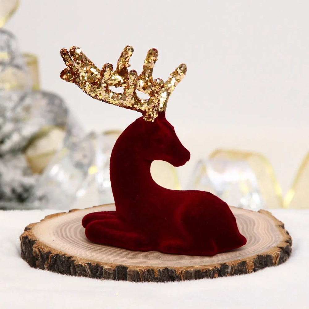 Фигурка новогодняя «Милый олень» 8.5*3.5*10 см, Рубин