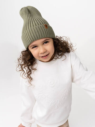 Шапка вязаная (светлый хаки)