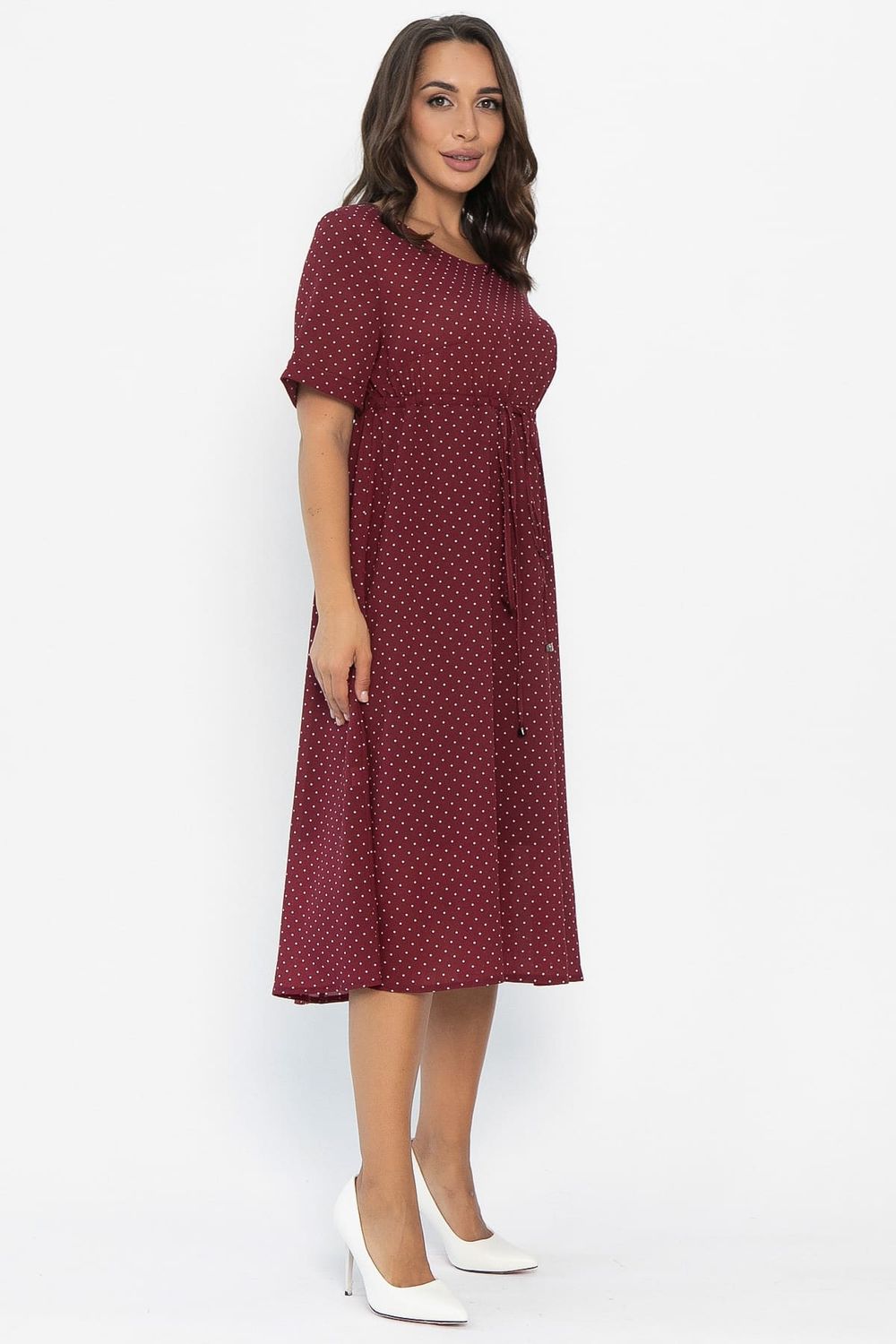 Платье Майя (бордовое/горох) П13984-3М LT Collection