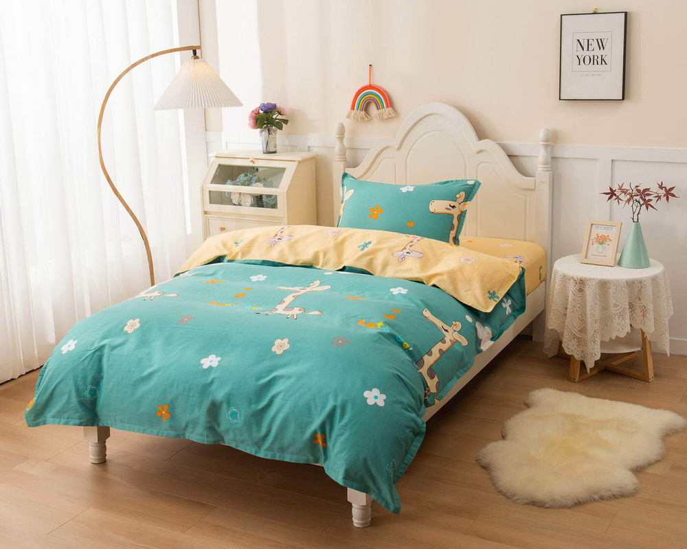 Детское постельное белье Sofi De MarkO Giraffe синее