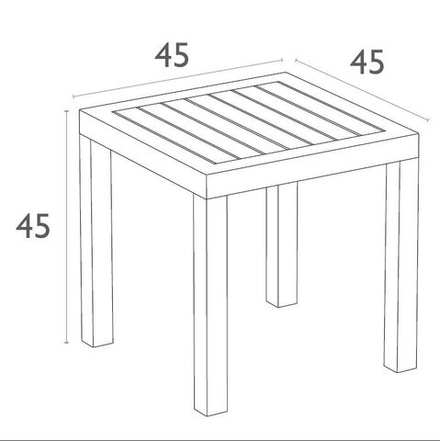 Столик пластиковый для лежака Siesta Contract Ocean Side Table, бежевый
