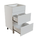 Тумба для ванной MIXLINE "БРИКС-50" 2 ящика под раковину "Breeze 50" мебельный (Sanita Luxe) (ПВХ) (555633)