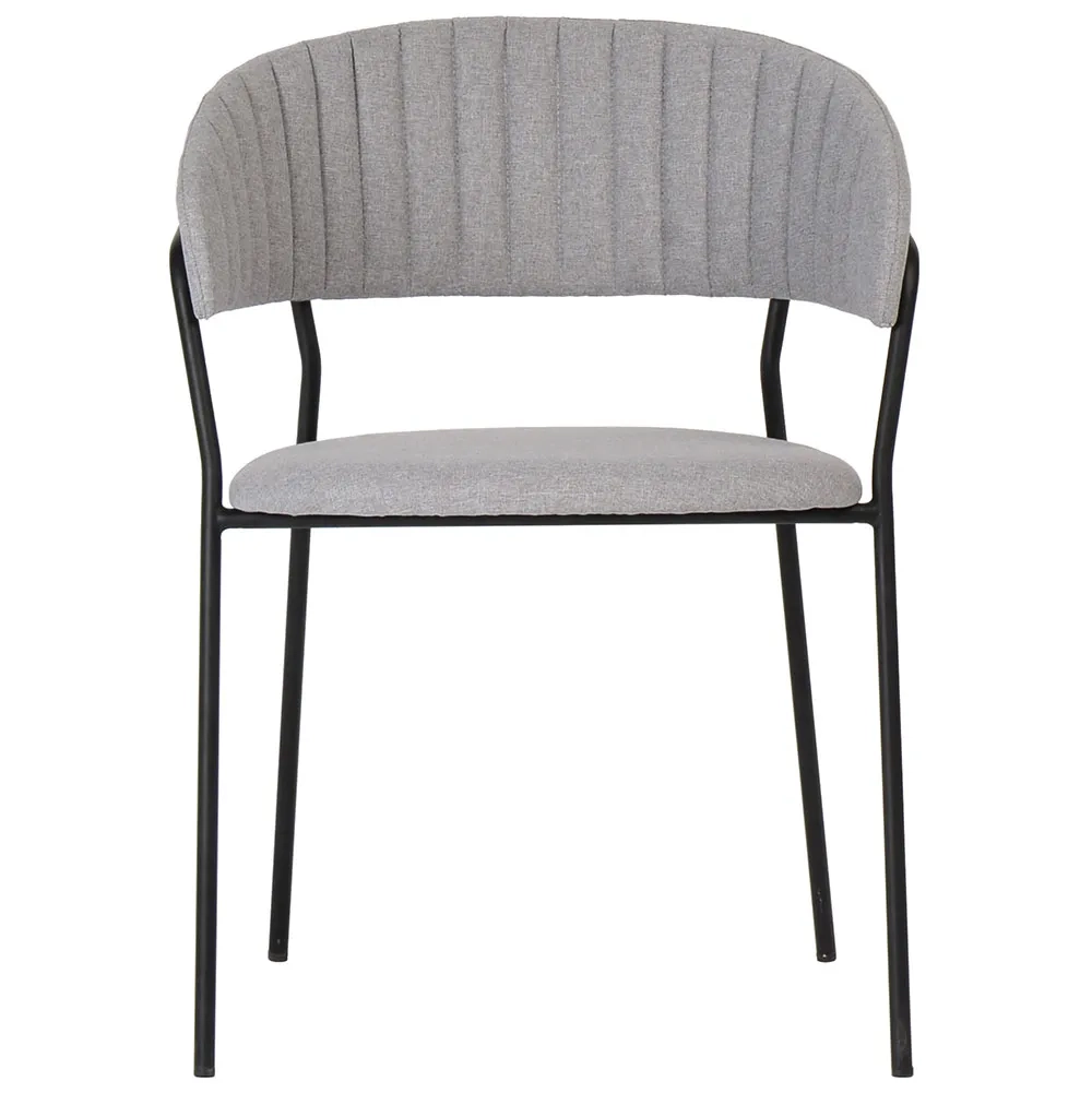 Стул Turin серый с чёрными ножками