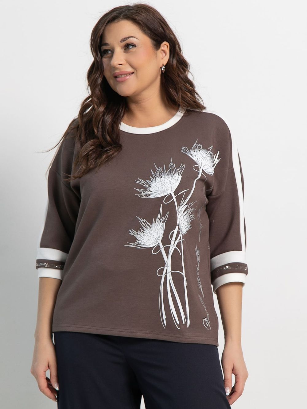 Блуза Джаз (шоколад) Б15171-4М LT Collection