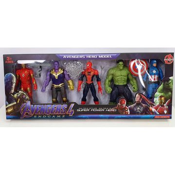 Набор супер героев MARVEL 5в1 с аксессуарами 12см