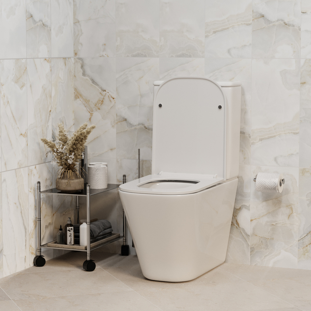 Унитаз-компакт безободковый WAVE APEKS Tornado1.0,гор,ниж,2-кн.арм,сид.полипр,м/л,быстр,БЕЛЫЙ глянец