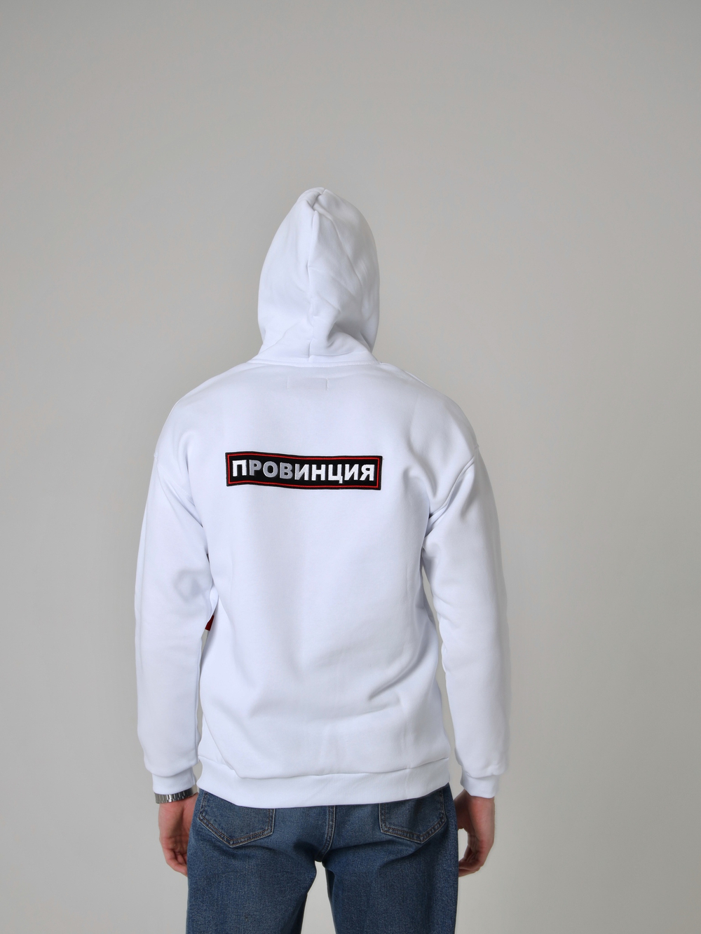 Купить худи мужское белое провинция