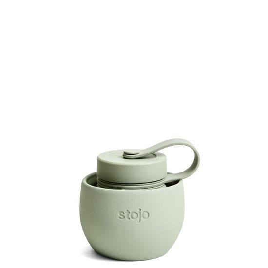 Бутылка складная силиконовая Stojo Junior Bottle Sage, 14 oz / 400 мл