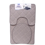 Набор для ванной и туалета 3 пр. «Tami» ( 2 коврика 50*80+50*40, 1 чехол на крышку унитаза)серый