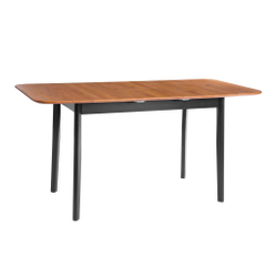 Стол Соната Люкс раздвижной/Sonata Lux extension table массив сосны, антик/чёрный, 120-(150)х75х75 см