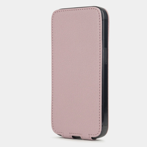 Чехол для iPhone 15 Pro из кожи козы, пудрового цвета