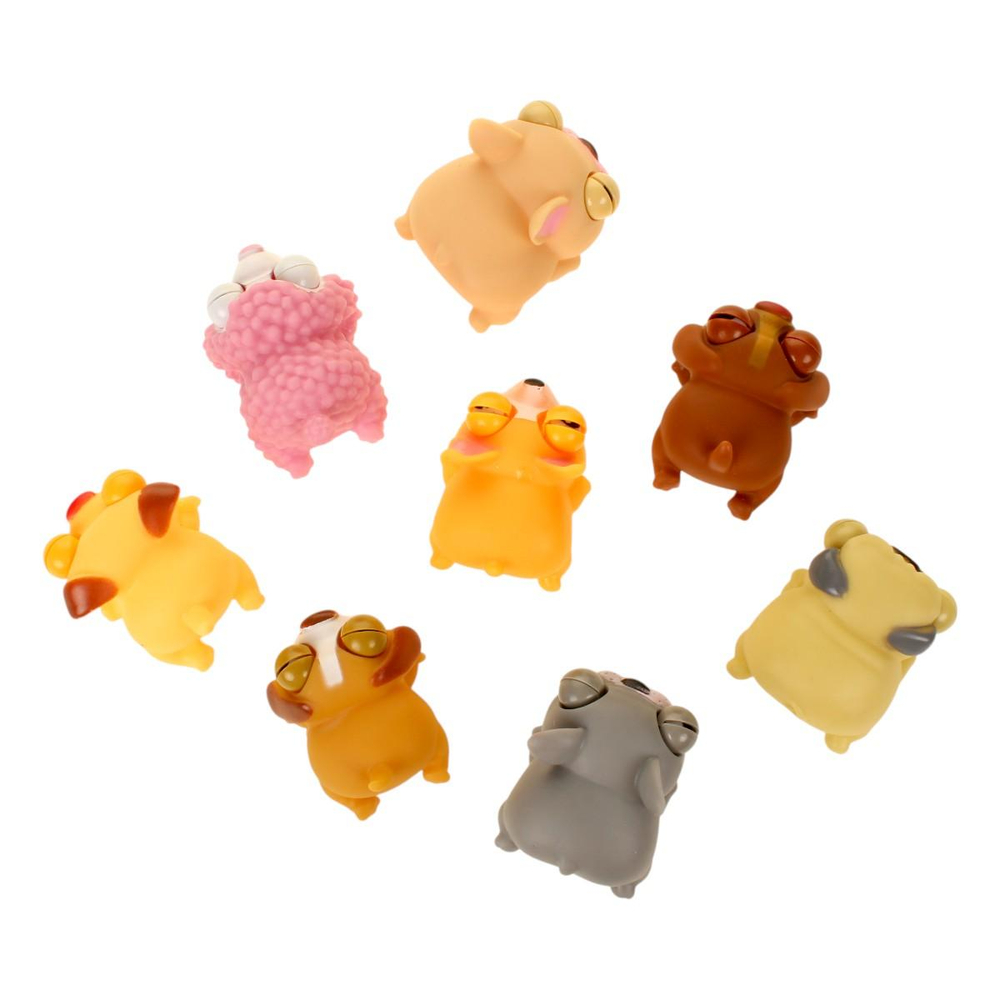 Собака с глазами 9 см, 8 вида микс, пакет с-30471