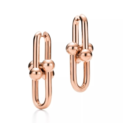 Серьги из розового золота 18k,Tiffany 💠Hard Wear extra Large