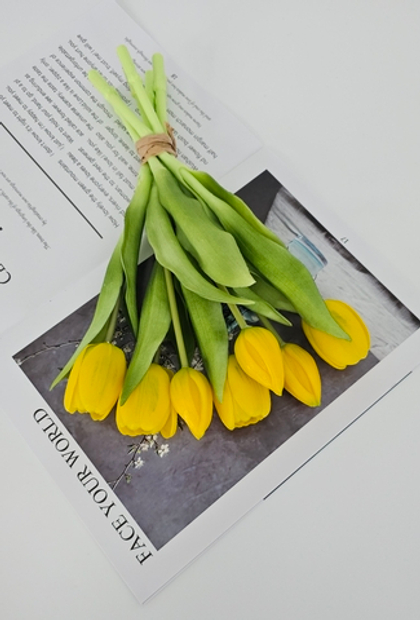 Тюльпаны 30 см 7 цветов / #03 (желтые)