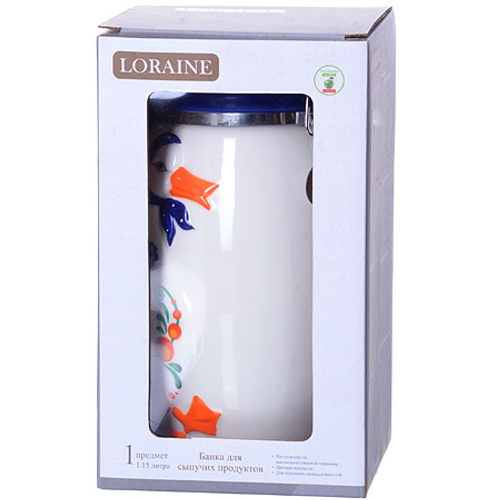 Банка для сыпучих с крышкой Loraine 21581 1,15 л