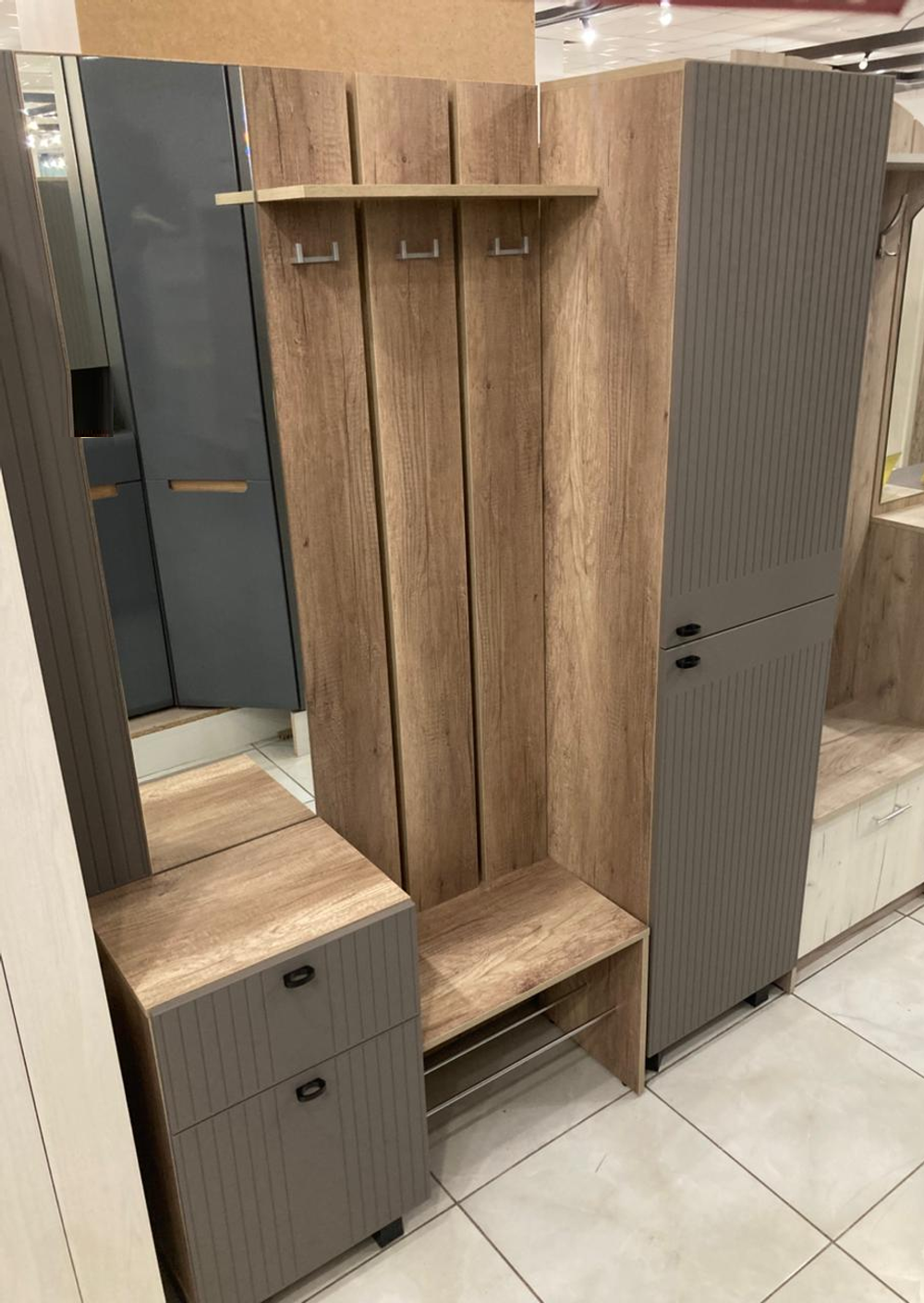 Прихожая Олива ПР-04 Муссон софт (серый) MF14