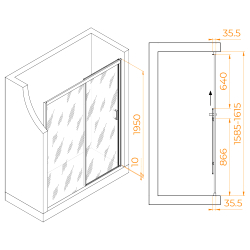 Душевая дверь RGW PA-017B (Прозрачное, 1600)