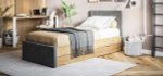 Кровать ЛОФТ Мини 90*200 Крафт табачный, MONOLIT Серый