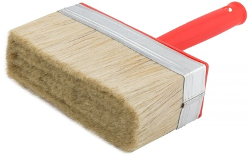 Макловица 50*150мм натуральная щетина нерж.обжим красная пласт.ручка