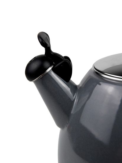 Чайник 2,5 л. эмалированный со свистком Kamille KM 1040C с черной бакелитовой ручкой