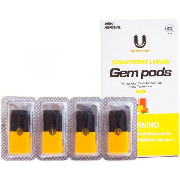 Купить Картриджи для Juul - Gem Pods - Strawberry-Lemon 6,0% (4 шт)