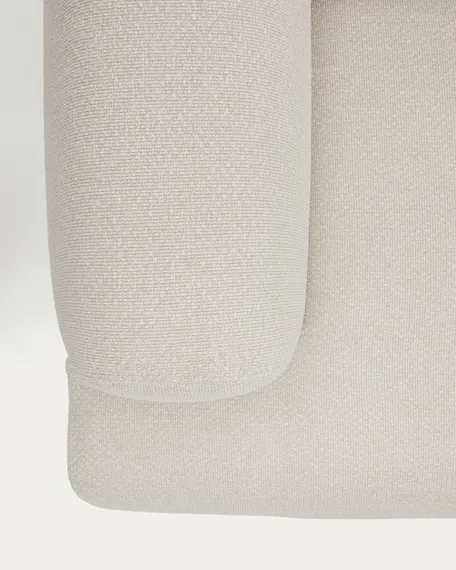 2-местный диван Aurum из шенилла цвета экрю и бежевого металла 210 см