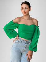 Топ Wish Collection 20121 с чашечками и длинными рукавами на резинке