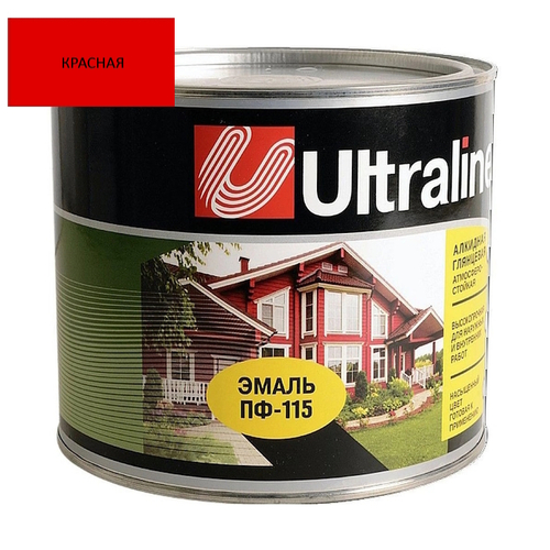 Эмаль ПФ-115 РАДУГА Ultra Lines  красная  5,5кг