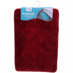 Коврик для ванной 40*60"Дора» бордовый