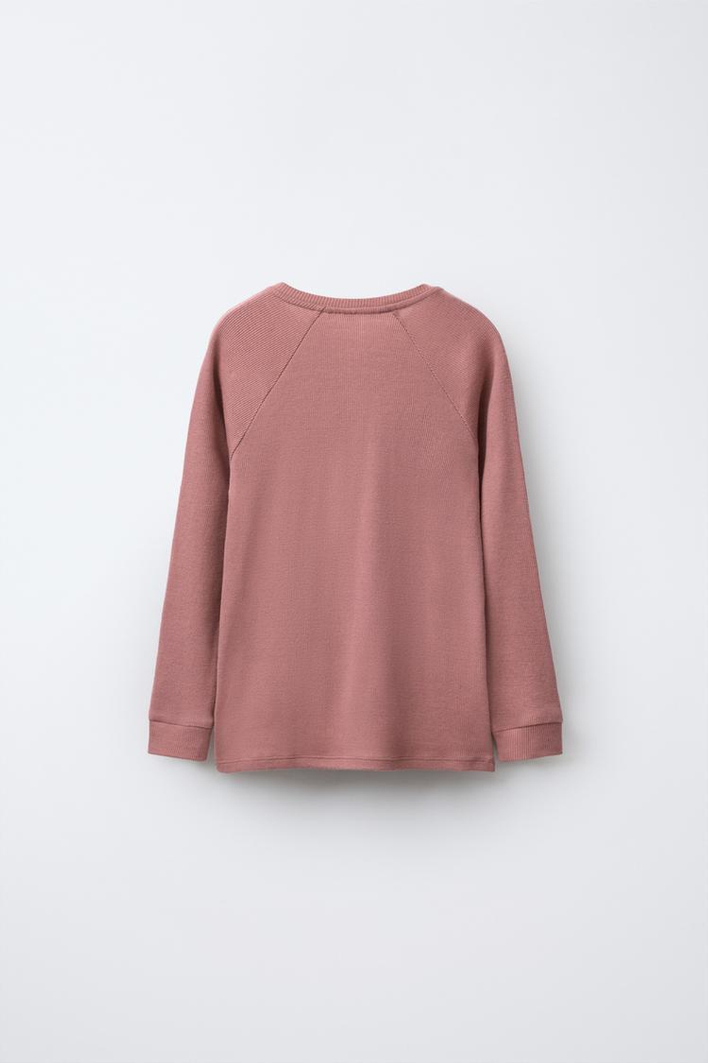 ZARA ПИЖАМА ИЗ СМЕСОВОЙ МЕРИНОСОВОЙ ШЕРСТИ, РОЗОВЫЙ