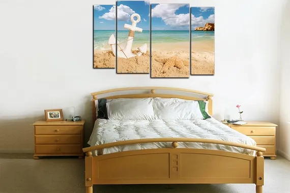 Модульная картина " Якорь на море "