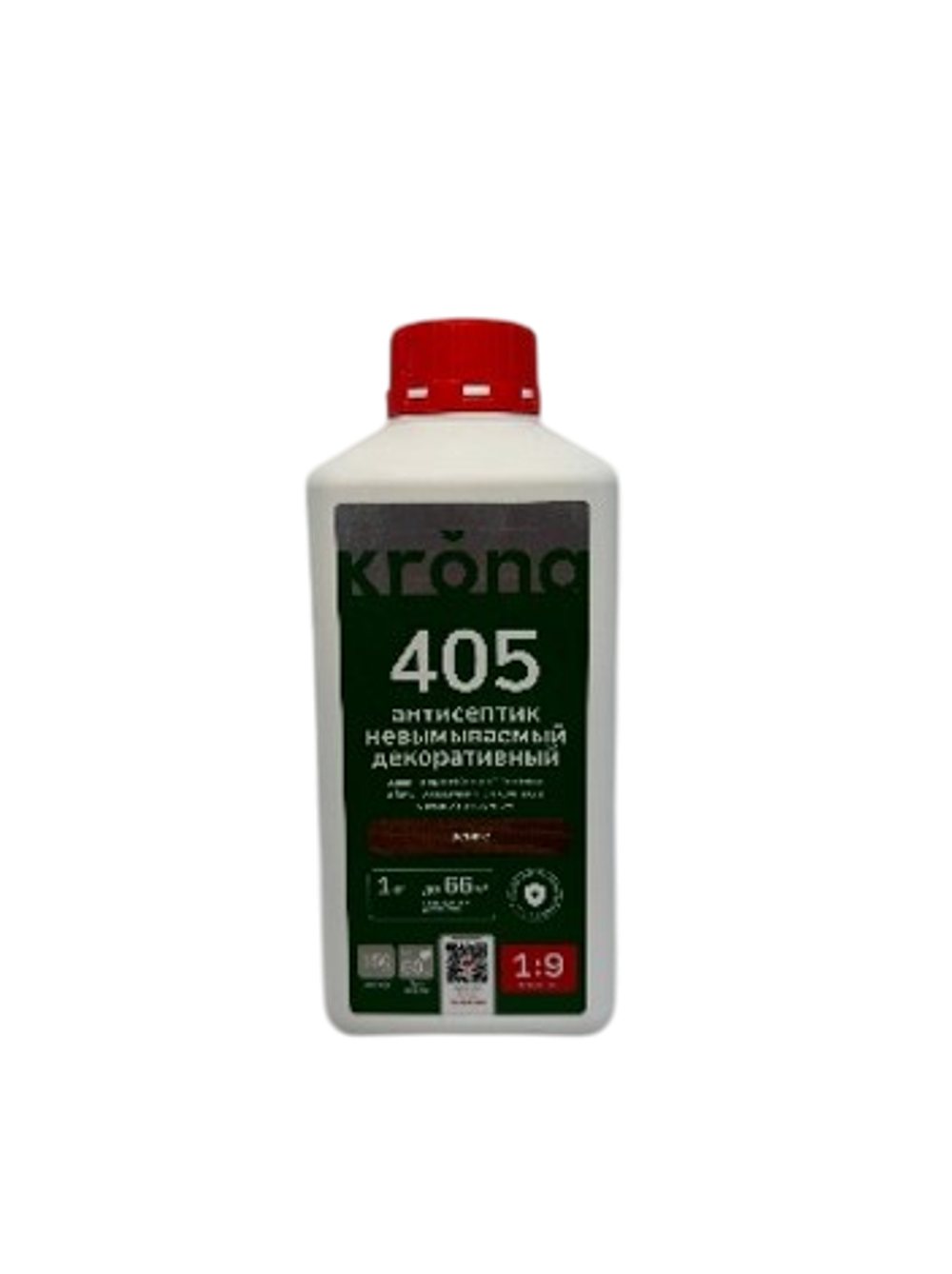 KRONA Антисептик невымываемый декоративный 405 "венге" 1 кг. Концентрат 1:9