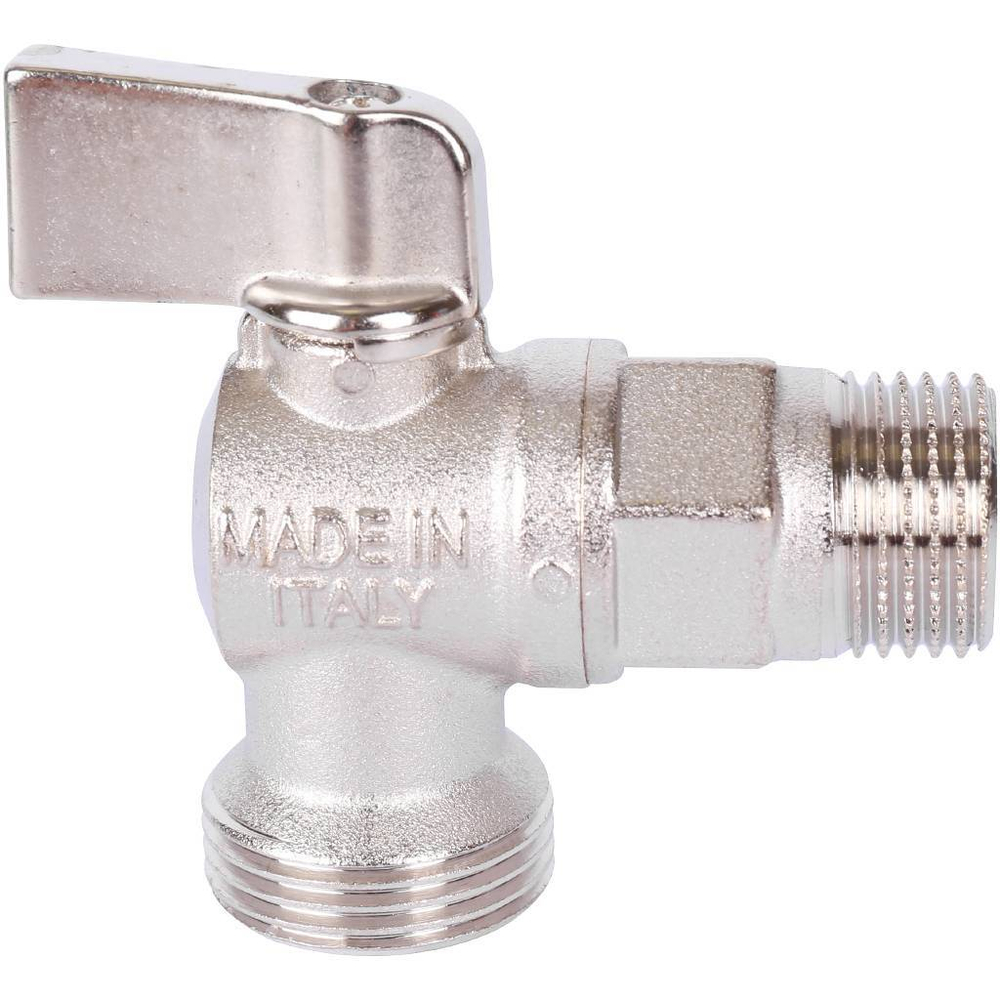 Кран шаровой угловой для стиральных машин 1/2" х 3/4"