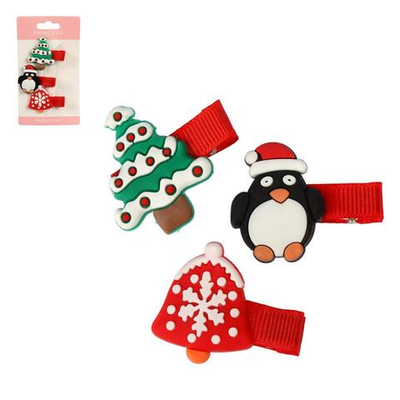 Зажимы для волос 3шт "PodarkiGrad - Весёлые приключения" (JINRE TRAVEL)