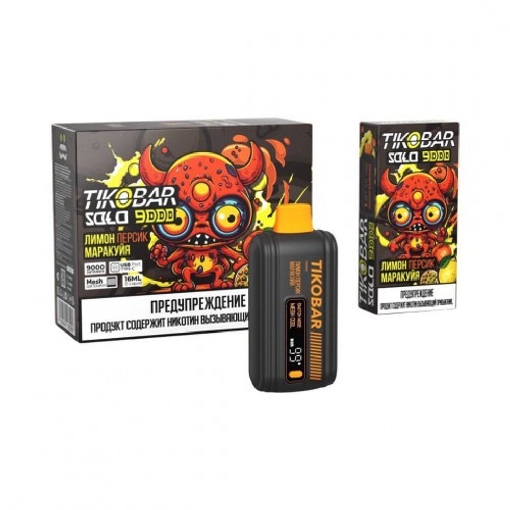 Tikobar Solo 9000 - Lemon Peach Passion Fruit (Лимон Персик Маракуйя)