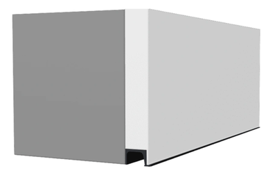 Ручка-профиль торцевая U-line (ДСП+стекло), 5000мм, черный брашированный, AQ