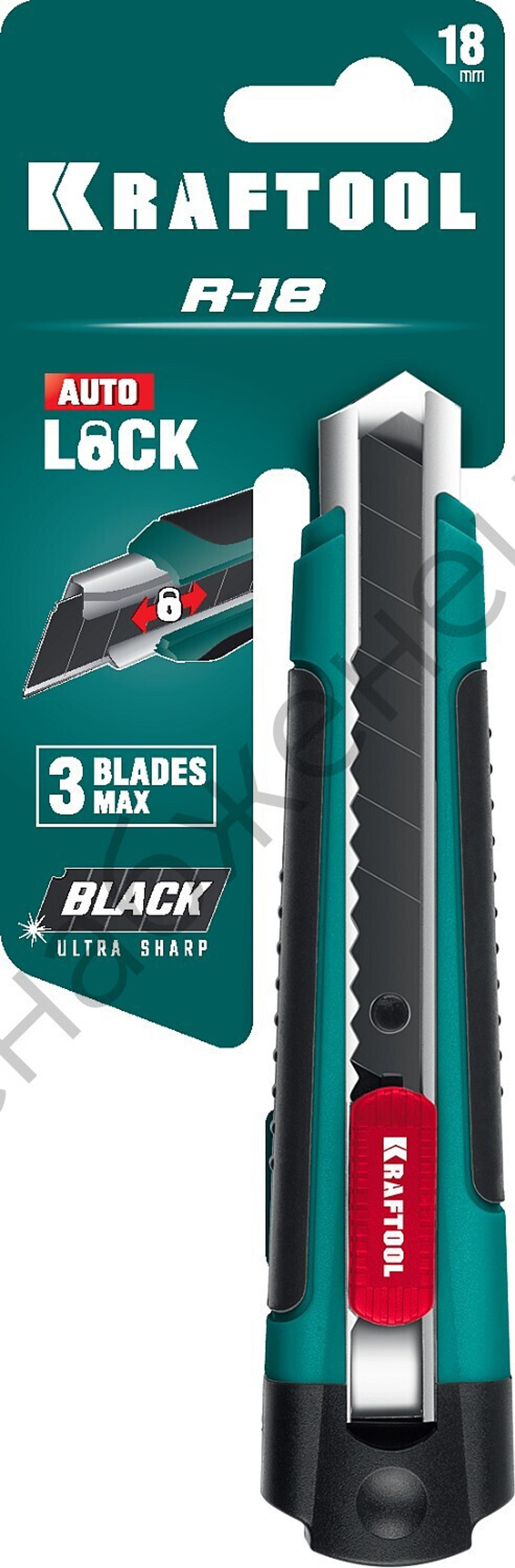KRAFTOOL 18 мм, нож с сегментированным лезвием (09199)