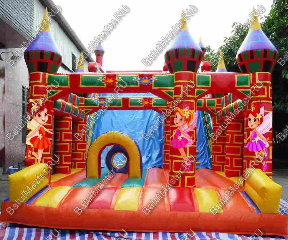 Коммерческий надувной батут "Замок Фей", 12*6*8 м