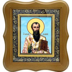 Василий Великий Святитель. Икона на холсте.