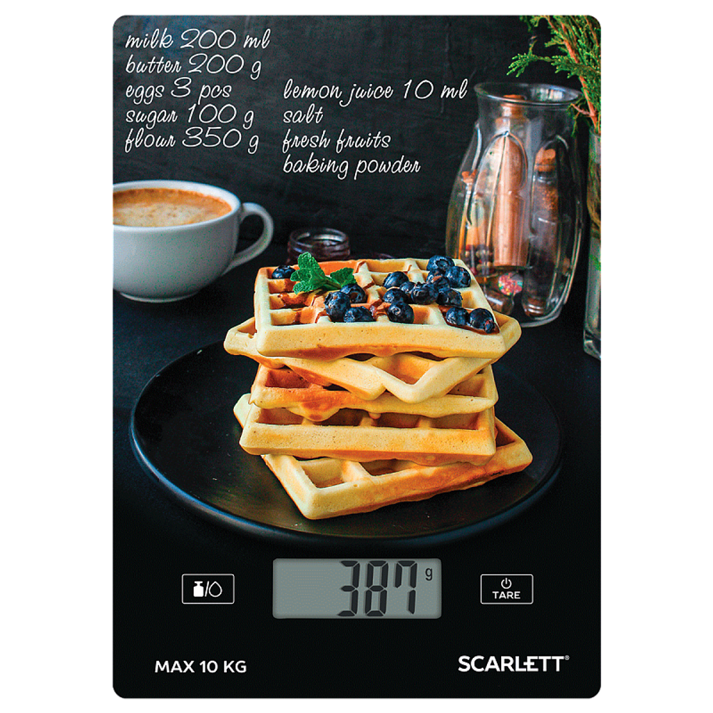 Весы кухонные SCARLETT SC-KS57P75 вафли