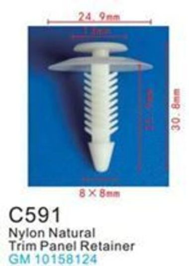 Клипса для крепления внутренней обшивки а/м GM пластиковая (100шт/уп.) Forsage клипса C0591( GM )