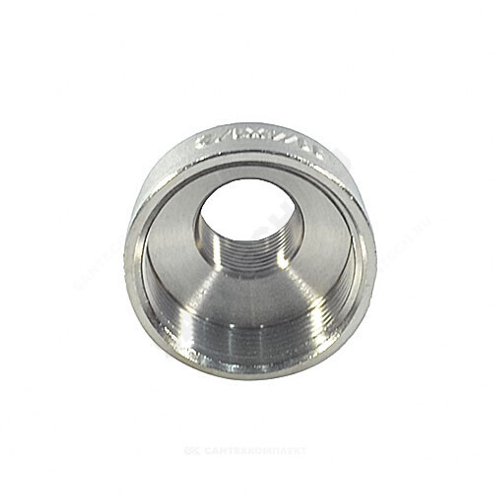 Муфта латунь никель переходная Ду 32х15 (1 1/4"х1/2") ВР/ВР SantechSystems