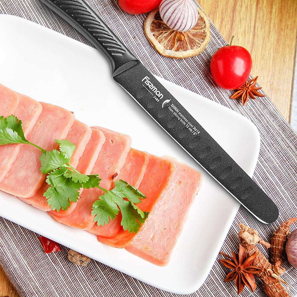 Нож SHINAI для тонкой нарезки 15 см. с покрытием Graphite
