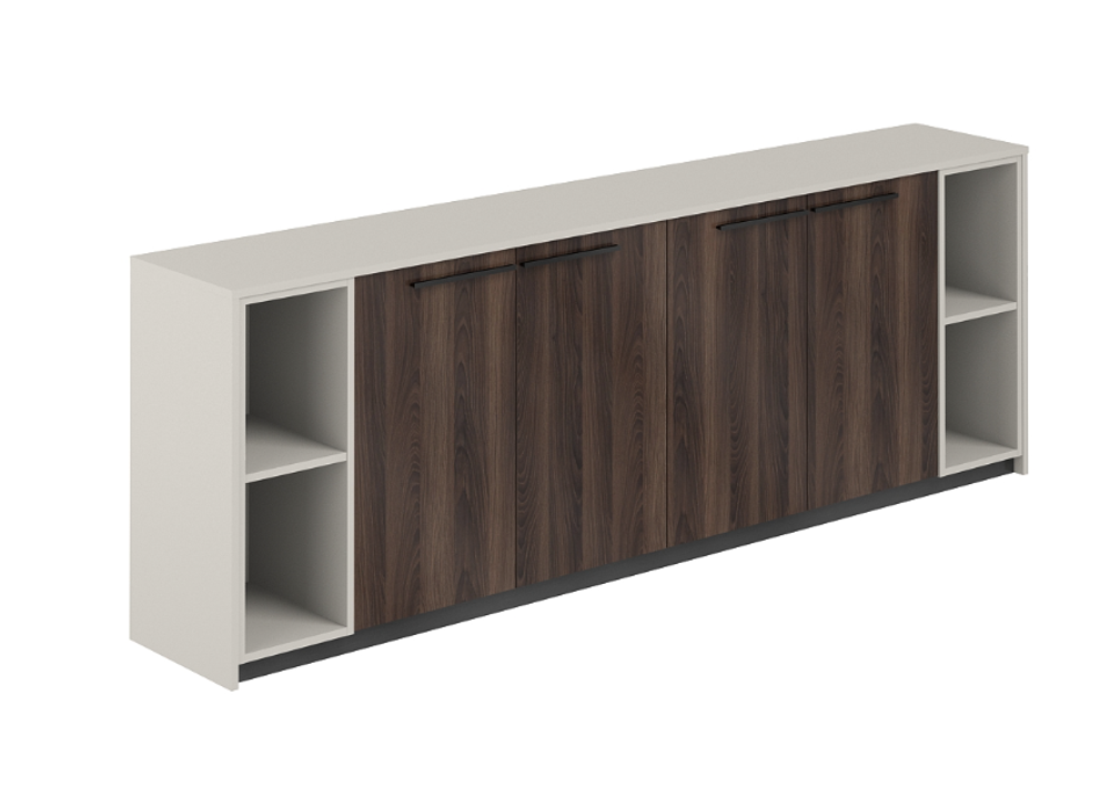 Шкаф низкий с 2-мя стеллажами RF.328.PG.DA.PG REEF (РИФФ)