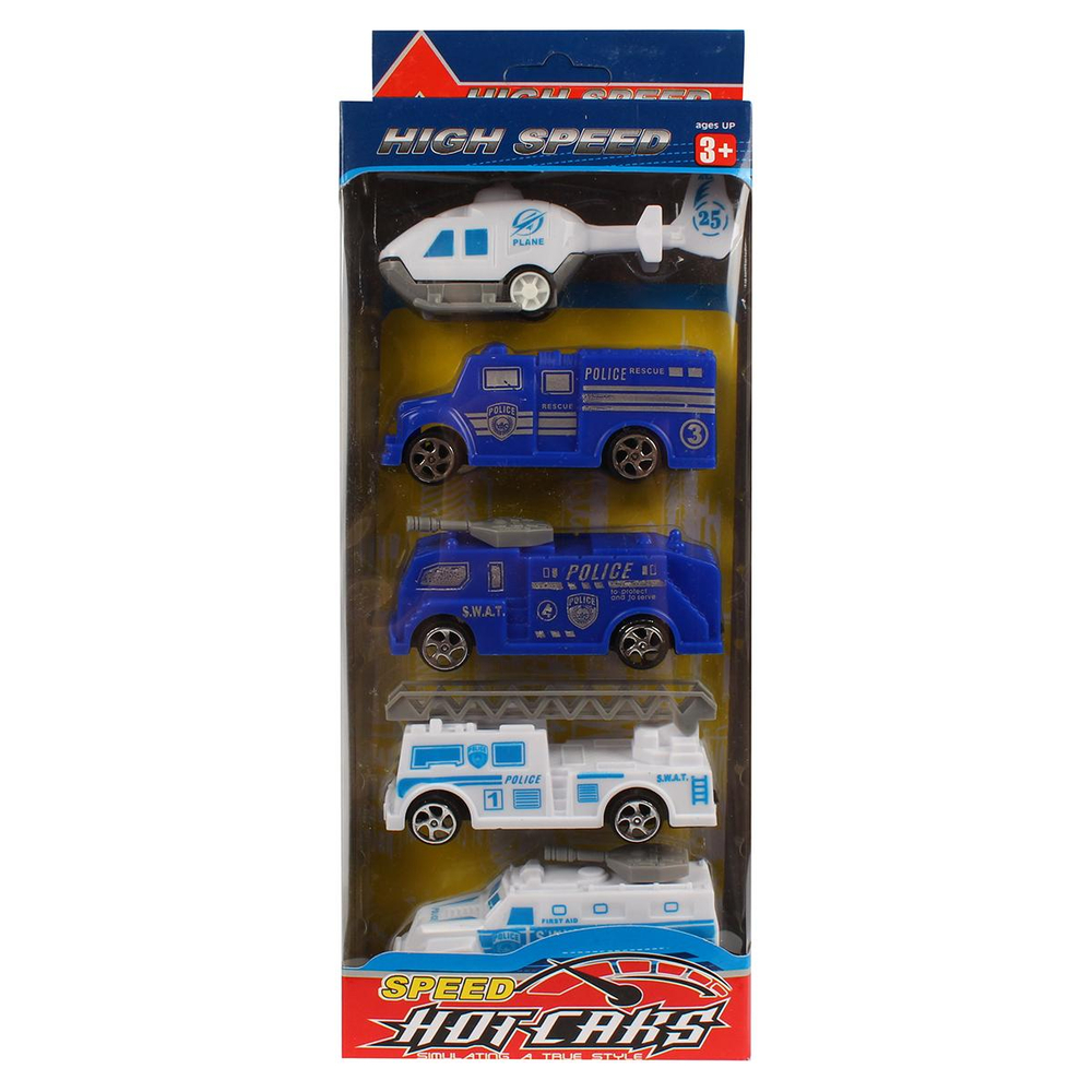 Набор транспорта 5шт, коробка 355-1