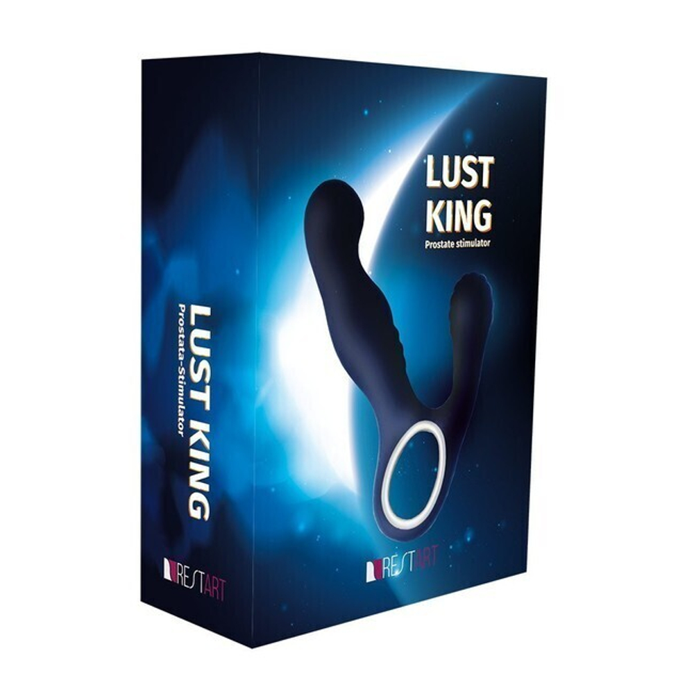 Вибратор стимулятор простаты Lust King ( перезаряжаемый) (Цвет: синий)