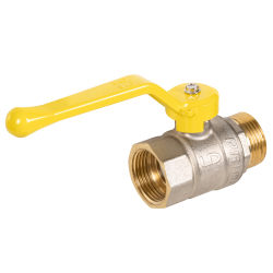 Кран шаровой латунный LD Pride 47.25.В-Н.Р.GAS Ду 25 Ру 40 вн-нр, (рычаг)